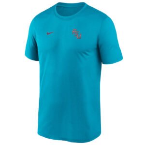 Nike Men's Stacked FSU Legend Short Sleeve Performance T-shirt - Turquoise