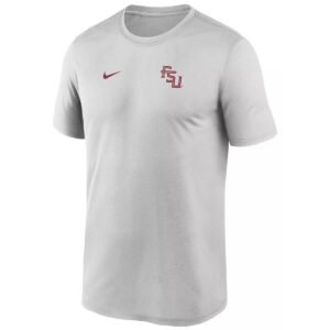 Nike Men's Stacked FSU Legend Short Sleeve Performance T-shirt - Grey