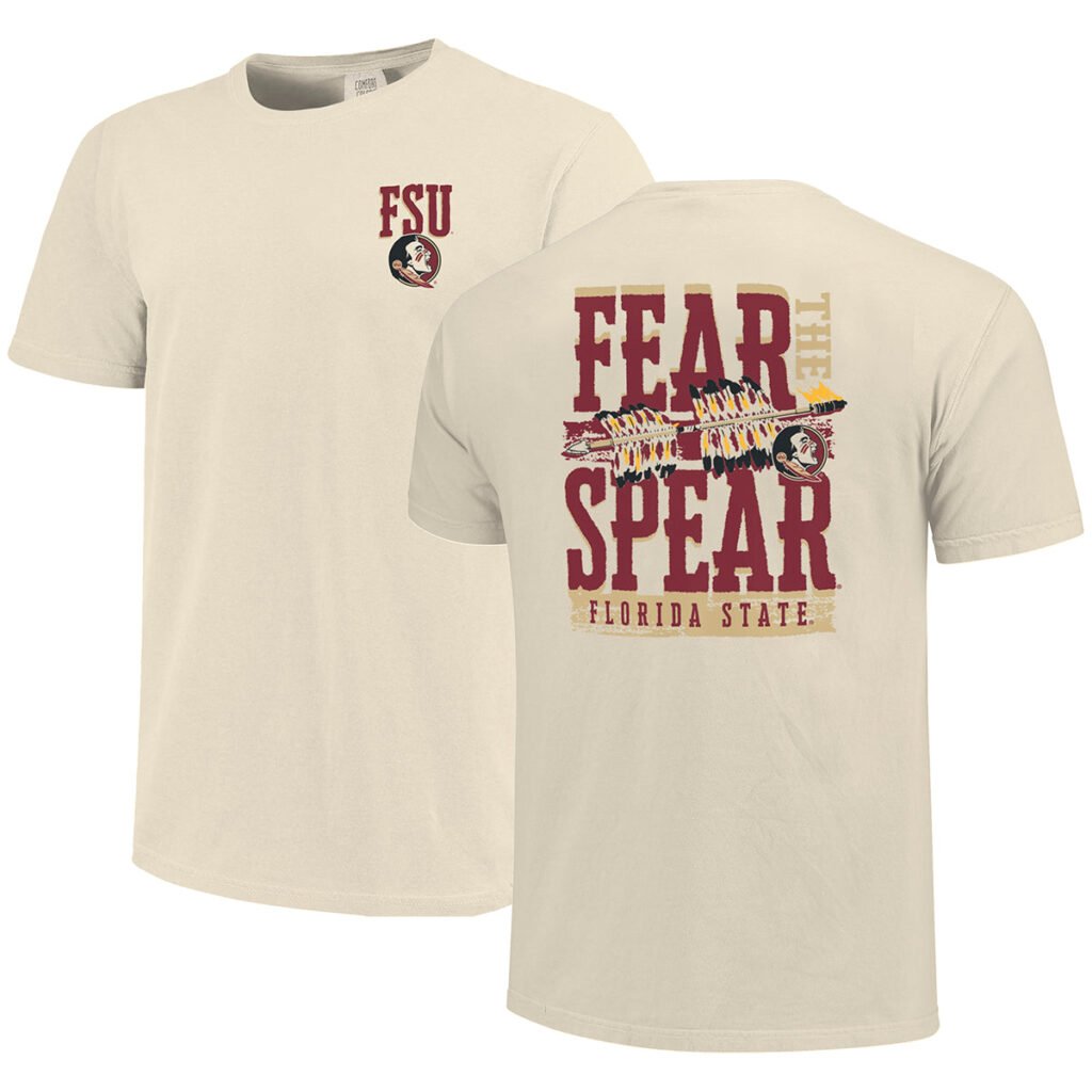 Image One Comfort Colors Fear the Spear/Florida State Design Short Sleeve T-shirt - Ivory