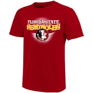 Image One Men's Vault Florida State Seminoles/Seminole Logo Soft Washed Short Sleeve T-shirt - Cardinal