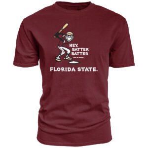 Blue 84 Men's Florida State Hey Batter Batter Life is Good Design Short Sleeve T-shirt - Garnet