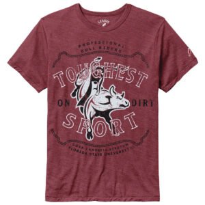 League Men's Florida State Toughest Sport on Dirt Design Short Sleeve Tri-blend T-shirt - Heathered Garnet