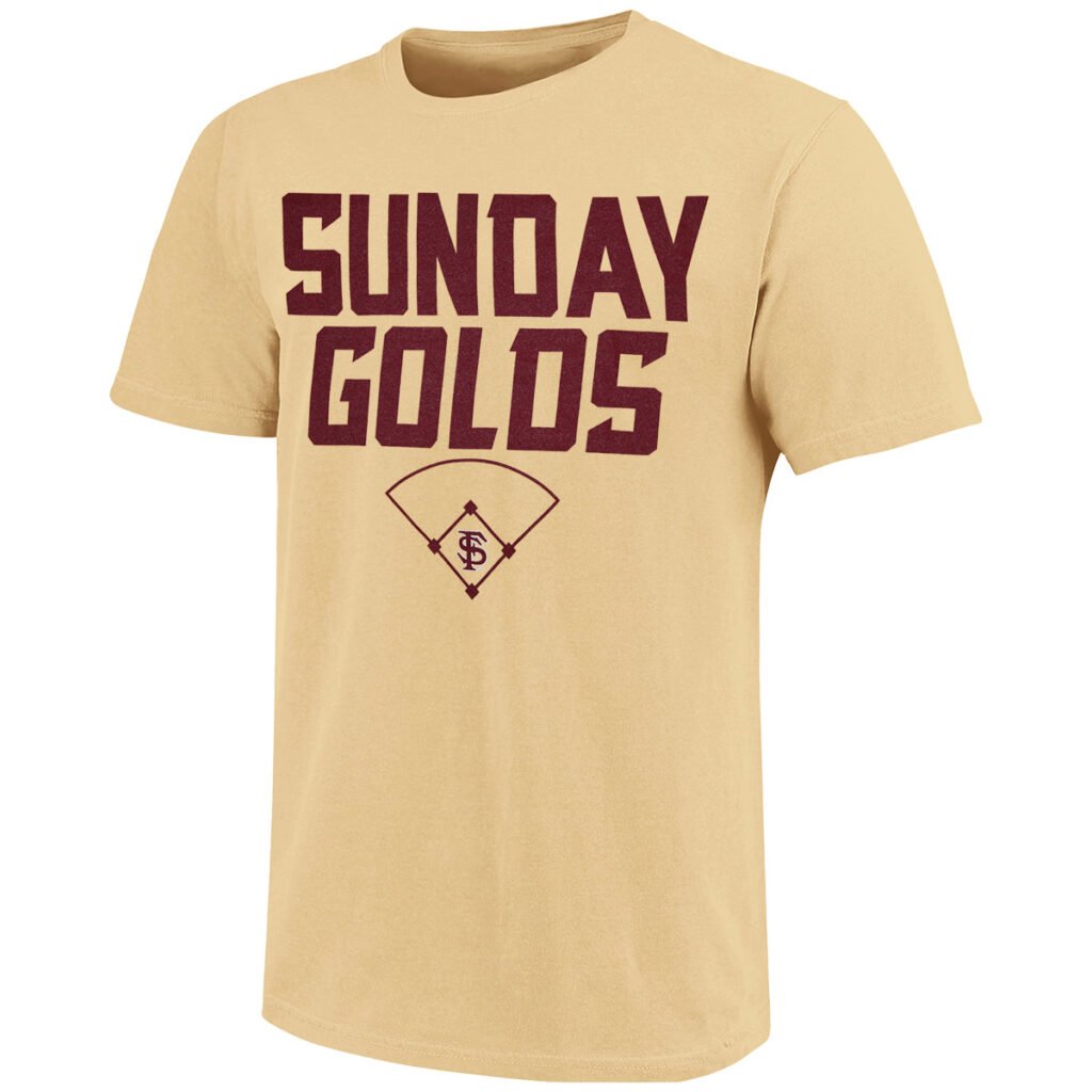 Image One Men's Sunday Golds FS Design Short Sleeve T-shirt - Vegas Gold