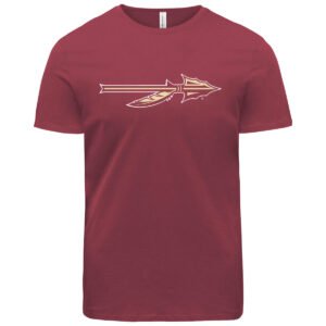 Ragz Adult/Unisex Spear Logo Short Sleeve T-shirt - Garnet