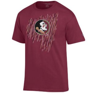 Champion Men's Seminole Logo Design Short Sleeve T-shirt - Garnet