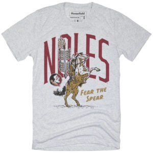 Homefield Men's Noles Osceola & Renegade Fear the Spear Design Short Sleeve T-shirt - Ash