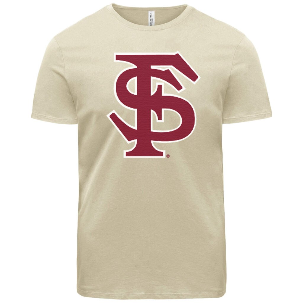 Ragz Adult/Unisex Interlocking FS Short Sleeve T-shirt - Sand
